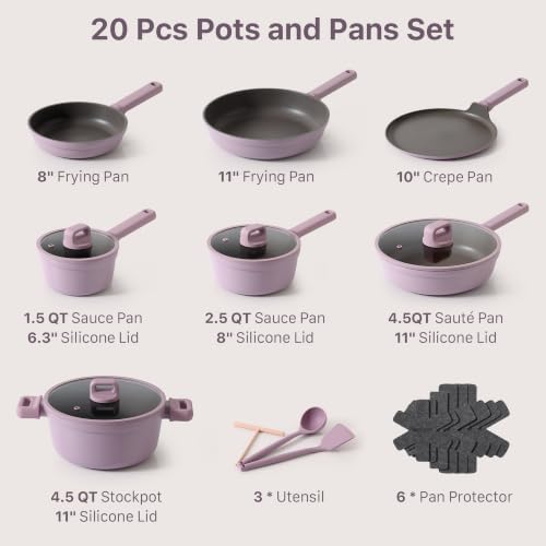 20Pcs Nonstick Pots and Pans Set