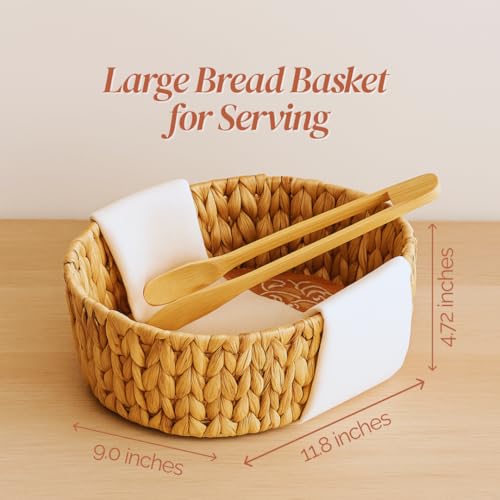Bread Basket with Warmer & Tongs