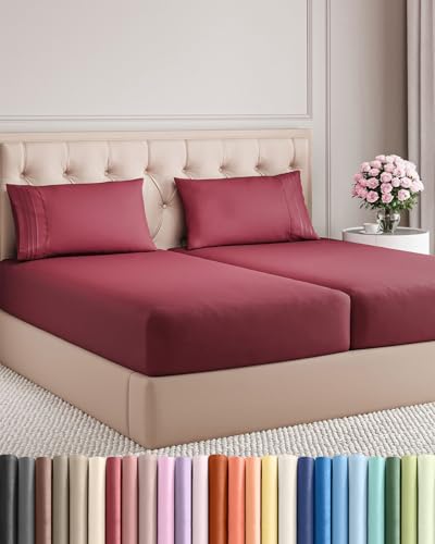 Split King Size 5 Piece Sheet Set
