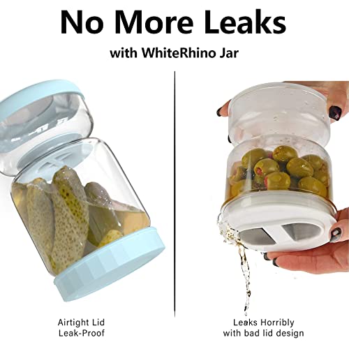 Glass Pickle Jar with Strainer Flip (34 Ounce)