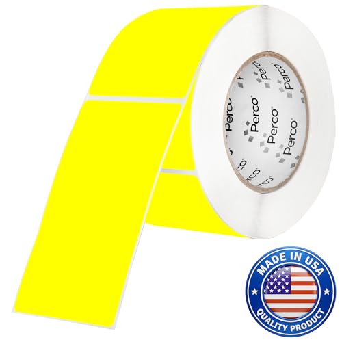 Neon Yellow 3x5 Inch Perforated Sticker Labels