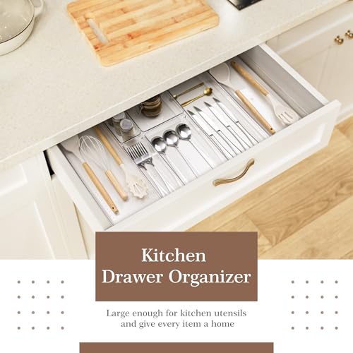 11 PCS Clear Plastic Drawer Organizer Set (11 Count)