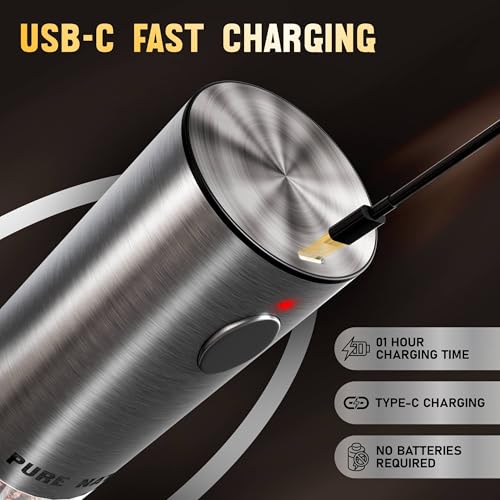 Electric Rechargeable Salt and Pepper Grinder Set with Tray