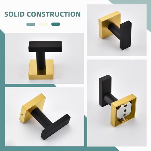 Towel Hook Black and Gold