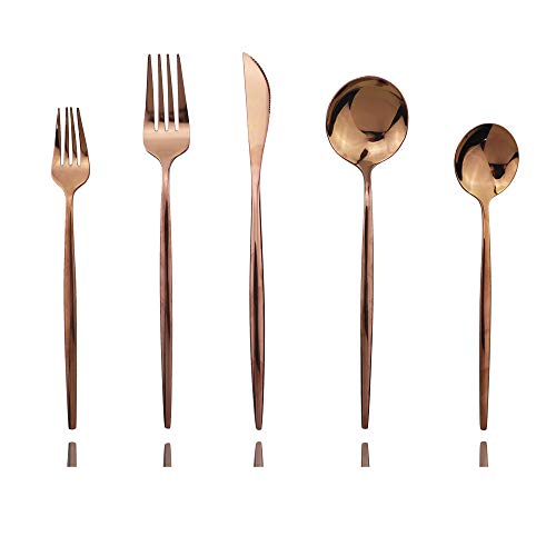 Rose Gold Silverware Set (4 Count)