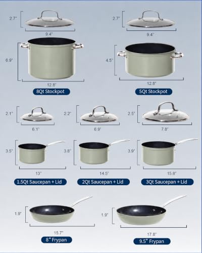 12pc Forged Lightweight Cookware Set