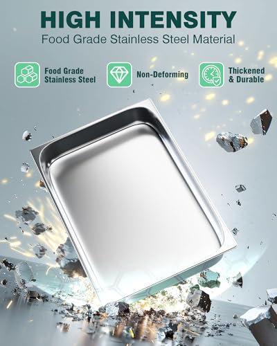 Stainless Steel Steam Table Hotel Pan Set 1 (6 Count)