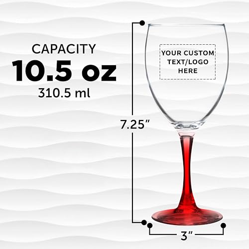 Custom Nuance Wine Glasses by ARC 10.5 oz. Set of 10 (100 Count)