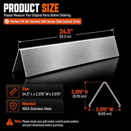 24.5 Inch Flavorizer Bars for Weber Genesis 300 Series (150.08 Ounce)