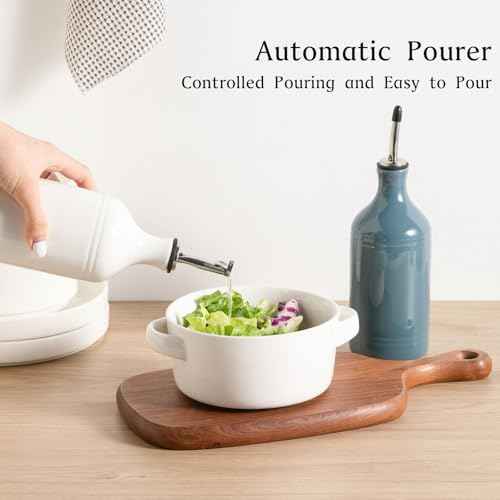 Sweejar Ceramic Olive Oil Dispenser Bottle Set
