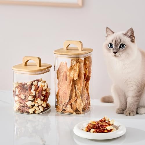 Sweejar 4 qt Large Jars with Bamboo Lids