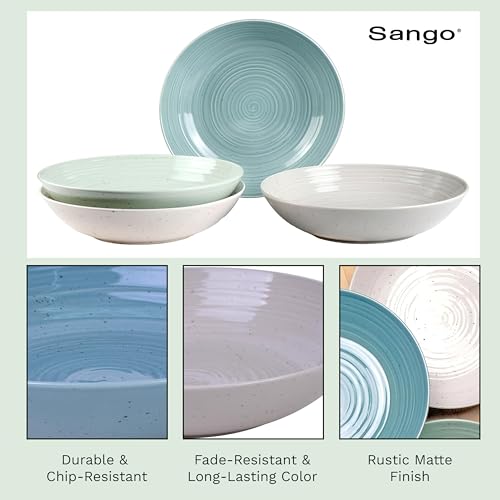 Siterra Artist's Blend Stoneware Pasta Bowls (4 Count)
