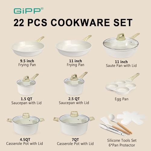 Ceramic Pots and Pans Set Non Stick