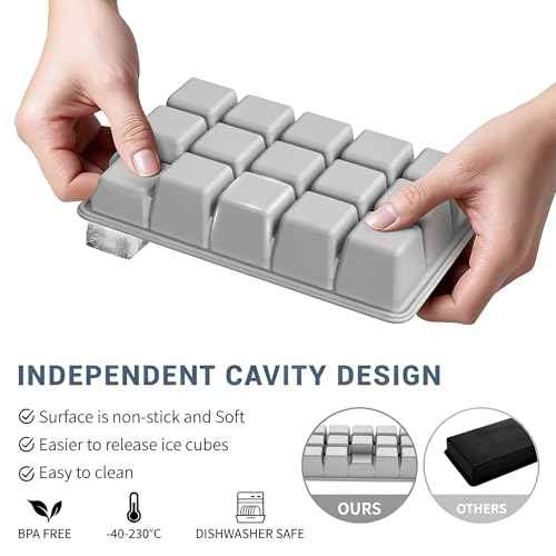 Silicone Ice Cube Tray 2 Pack (2 Count)