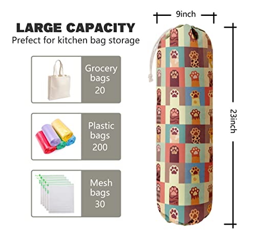 Cat Pattern Grocery Bags Holder Organizer For Shopping Bags