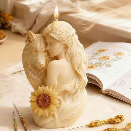Wolf Angel Flower Mold