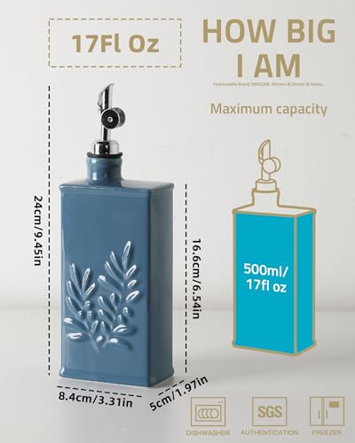 Sweejar Ceramic Olive Oil Dispenser Bottle for Kitchen