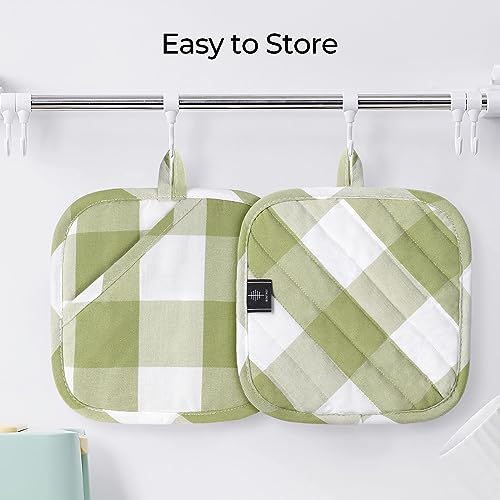 Cotton Pot Holders for Kitchen Heat Resistant Potholder Hot Pads Trivet Coaster Non (2 Count)