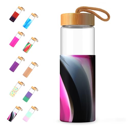 24 oz Glass Water Bottles with Lids