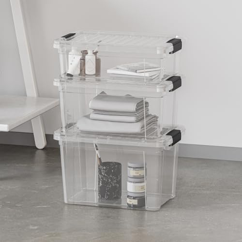 21 Quart Clear Plastic Storage Boxes with Lids (4 Count)