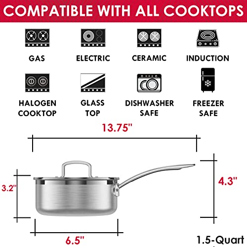 Stainless Steel Saucepan with Lid