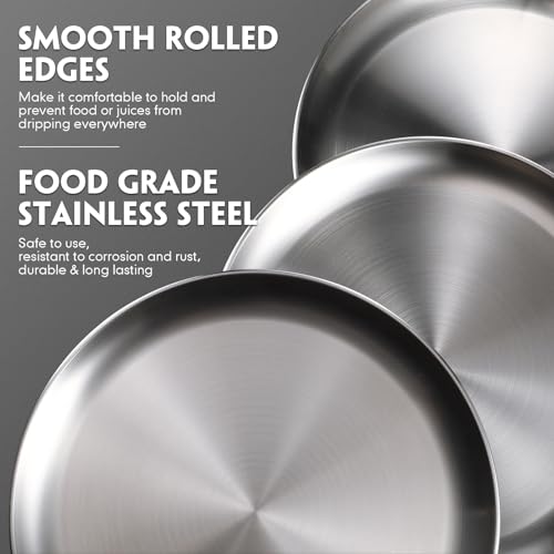 8 Pieces Silver Pizza Pans 8 Inch Bakeware (8 Count)