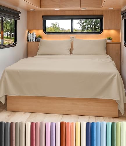 Short Queen Size 4 Piece Bed Sheet Set