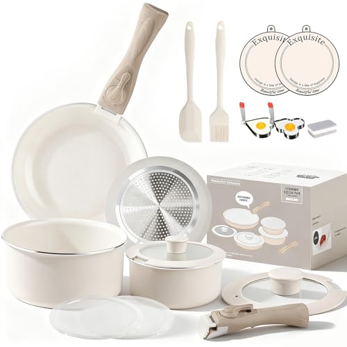 18 Piece Ceramic Nonstick Cookware Set