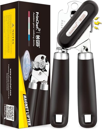 Smoother Cut] PrinChef Manual Can Opener with Magnet