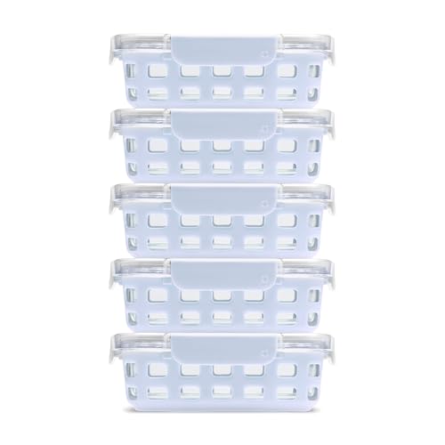 Duraglass 3.4 Cup Glass Meal Prep Containers (5 Count)