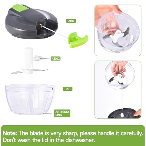 Manual Food Processor Vegetable Chopper