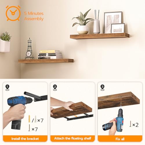 Floating Shelves for Wall (2 Count)