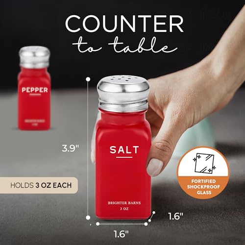 Red Salt and Pepper Shakers Set by Brighter Barns