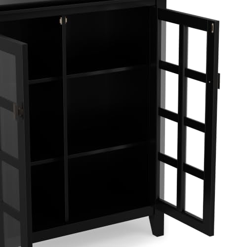Artisan 38" Wide Solid Wood Storage Cabinet in Black