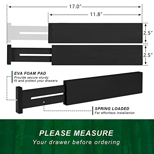 4 Pack Bamboo Drawer Dividers 2.6" High (4 Count)
