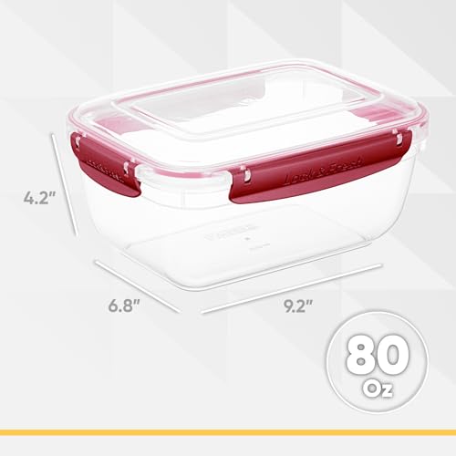 Plastic Food Storage Containers with Airtight Lids (4 Count)