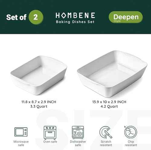HOMBENE Ceramic Baking Dish