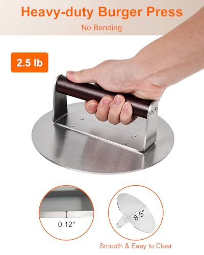 8.5" Stainless Steel Smash Burger Press