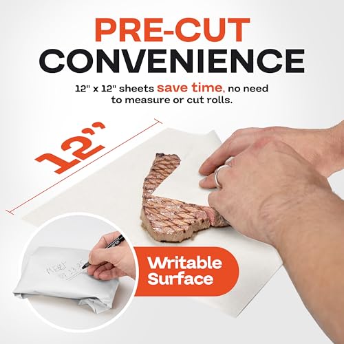 White Butcher Paper Sheets 12" x 12" (50 Count)