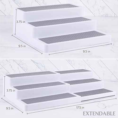 Plastic 3 Tier Expandable Spice Rack (2 Count)