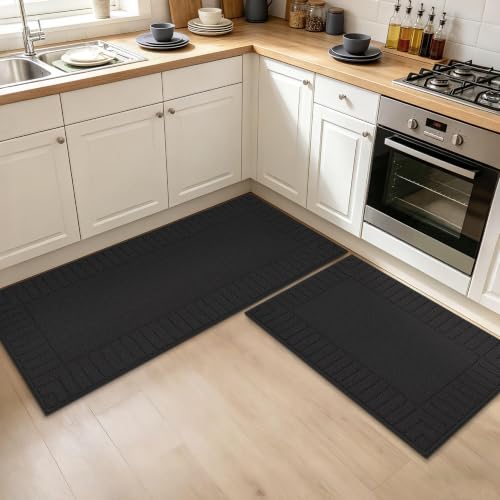 Kitchen Rugs Non Slip Washable 2PCS (10.83 Sq Ft)