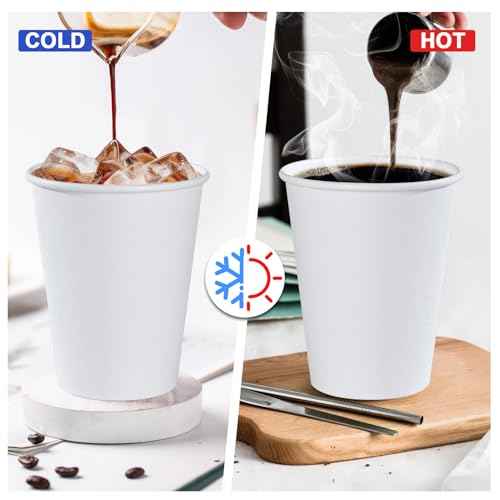 100 Pack 12 oz Paper Cups (100 Count)