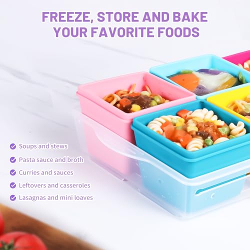 Silicone Freezer Molds with Lids (6 Count)