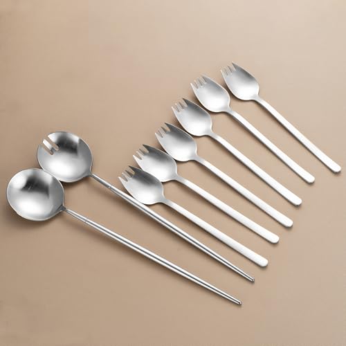 8 Piece Silver Salad Serving Set (20 Count)