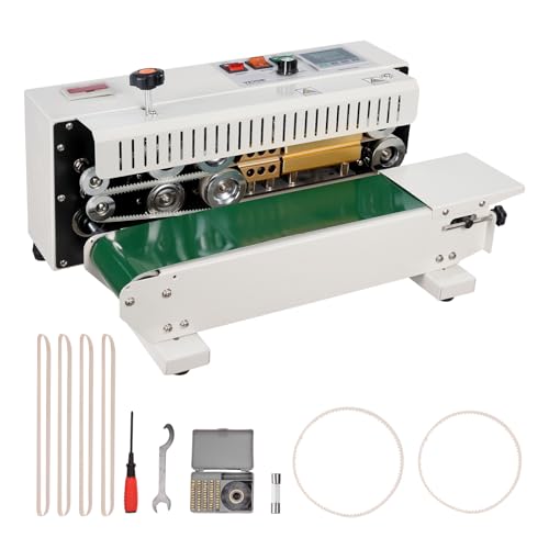 Continuous Bag Band Sealing Machine FR900K Band Sealer Machine with Digital Temperature Control Horizontal Bag Sealer for 0.02