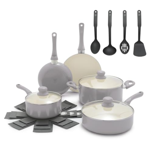 16pc Ceramic Nonstick Pots & Pans Cookware Set