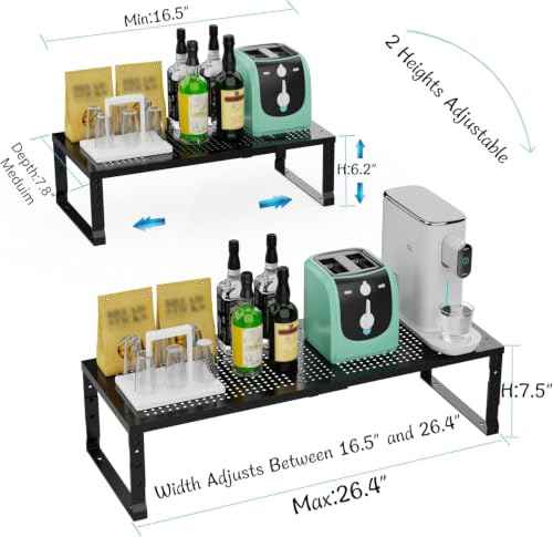 Expandable Spice Rack & Kitchen Cabinet Organizer (3 Count)