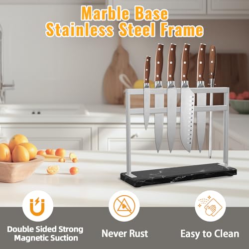 Marble Base Magnetic Knife Block without Knives