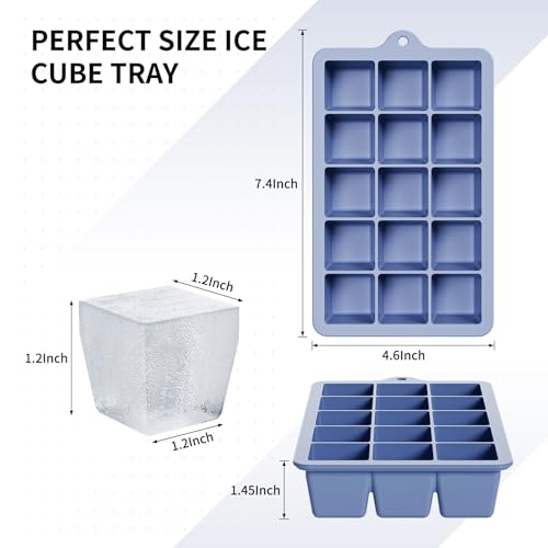 Silicone Ice Cube Tray 3 Pack (3 Count)