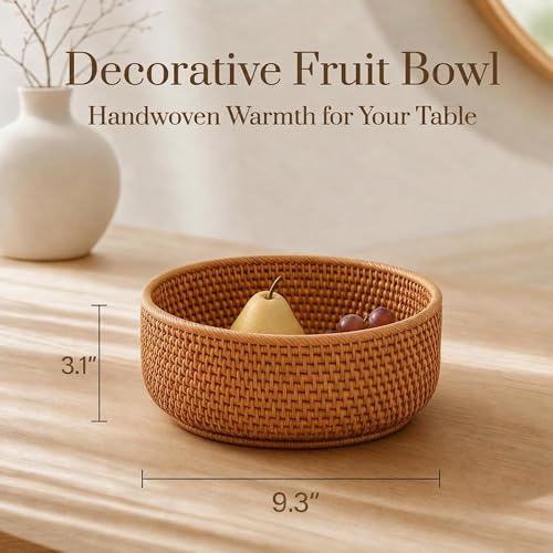 9.3" Rattan Storage Basket